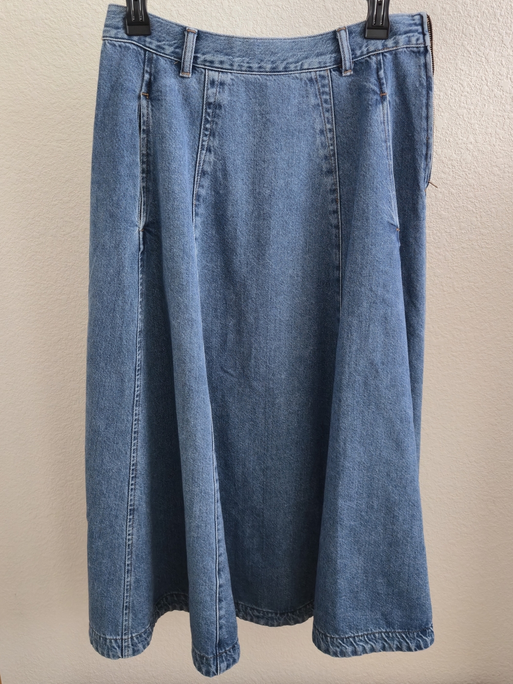 Madewell Denim Circle Midi Skirt in Java Wash